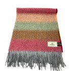 100% Wool Blanket/Throw/Rug - Colour Block Design Ref 3